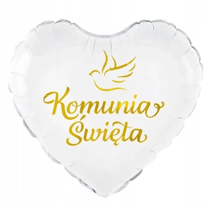 Balon foliowy serce Komunia Święta 45 cm