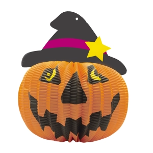 Lampion papierowy Halloween Dynia 27,5x24cm