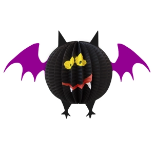 Dekoracja wisząca Halloween Nietoperz honeycomb 16,5x28cm