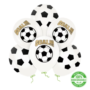 Balony biodegradowalne Football 12cali 6szt.
