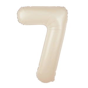 Balon foliowy cyfra 7 kremowy 100cm