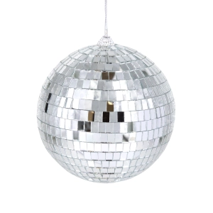 Kula Disco lustrzana srebrna 15cm 1szt.