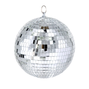 Kula Disco lustrzana srebrna 20cm 1szt.