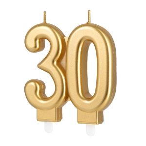 Świeczka złota cyfra 30