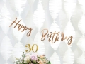 Baner Happy Birthday złoty róż 62cm