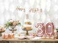 Baner Happy Birthday złoty róż 62cm