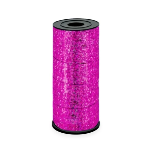 Wstążka plastikowa holograficzna ciemnoróżowa 92 m
