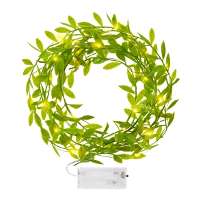 Girlanda LED listki plastikowe zielone 300cm