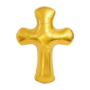 Balon foliowy Krzyż złoty 85x120cm