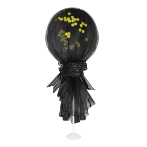 Balon konfetti w tiulu czarny 12cali 1szt.
