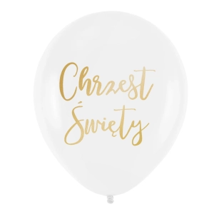 Balony na Chrzest Święty białe 12cali 100szt.
