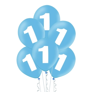 Balony 12cali niebieskie na 1 urodziny 100szt