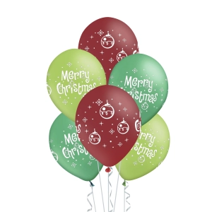 Balony Merry Christmas 12cali 6szt. zestaw