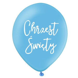 Balony 12 cali Chrzest Święty niebieskie 100szt