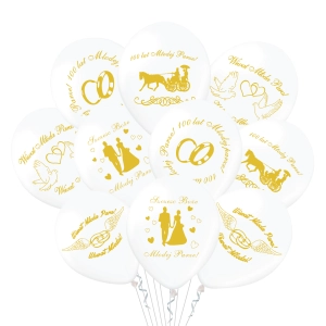 Balony ślubne ecru 12cali 20szt