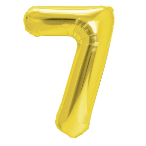 Balon foliowy cyfra 7 złoty 40cm