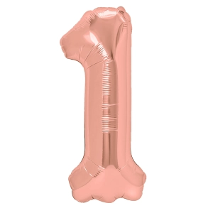Balon foliowy cyfra 1 rose gold 40cm