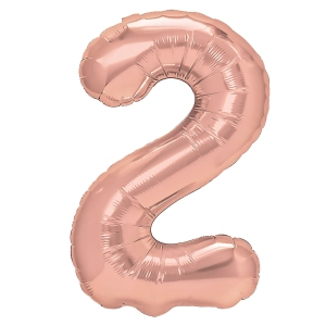 Balon foliowy cyfra 2 rose gold 40cm