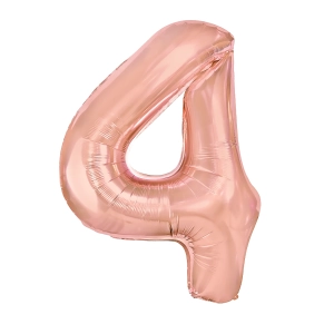 Balon foliowy cyfra 4 rose gold 40cm