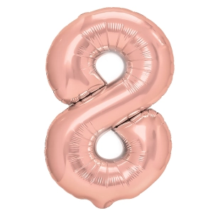 Balon foliowy cyfra 8 rose gold 40cm