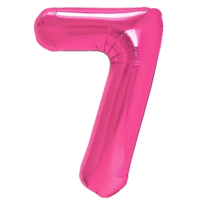 Balon foliowy cyfra 7 ciemnoróżowy 40cm