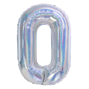 Balon foliowy  cyfra 0 holograficzny 100cm N