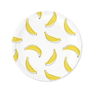 Talerzyk papierowy Banana party 9cali 6szt.