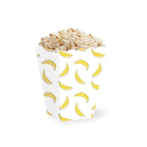 Pudełka na popcorn Banana party 5szt