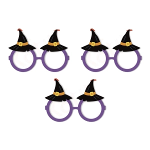 Okulary Halloween Kapelusz czarownicy 3szt.
