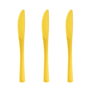 Noże plastikowe duże żółte 10szt