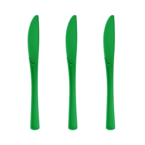 Noże plastikowe duże ciemno zielone 10szt