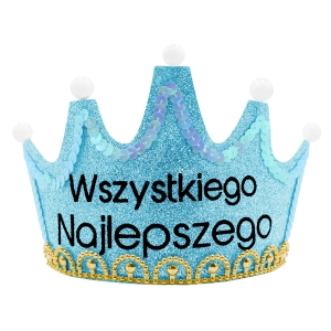Korona ledowa złota Wszystkiego najlepszego