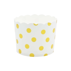 Papilotki do muffinek białe w kropki 10szt.