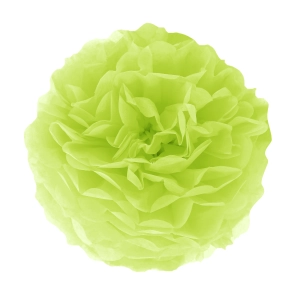 Pompon bibułowy, zielony, 15 cm