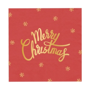 Serwetki Merry Christmas czerwone 10szt.