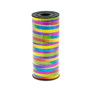 Wstążka plastikowa holograficzna multikolor 92m