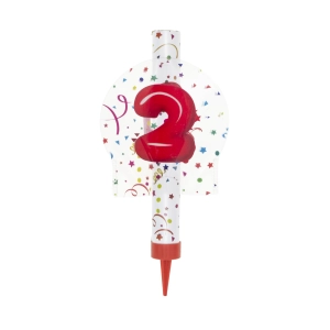 Fontanna tortowa 12cm z cyfrą 2