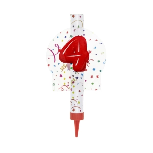 Fontanna tortowa 12cm z cyfrą 4