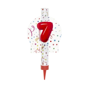 Fontanna tortowa 12cm z cyfrą 7