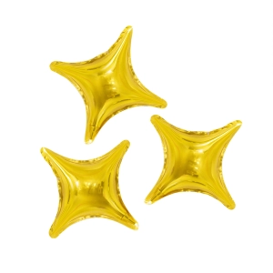 Balon foliowy Gwiazdka złoty 26cm 3szt.
