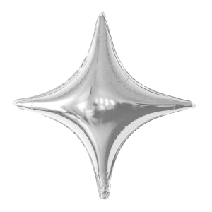 Balon foliowy Gwiazdka srebrny 66x68cm