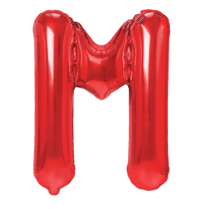 Balon foliowy litera M czerwony 40cm N