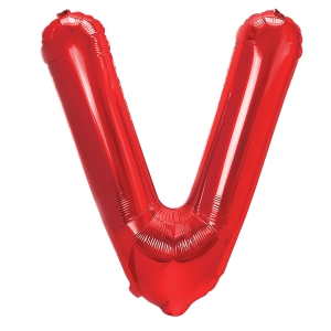 Balon foliowy litera V czerwony 40cm L