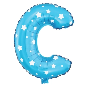 Balon foliowy Gwiazdki litera C niebieski 40cm N