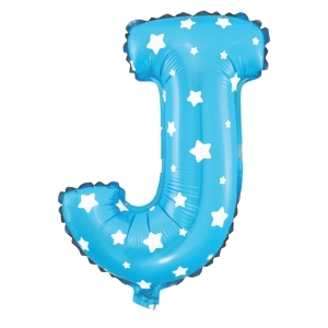 Balon foliowy Gwiazdki litera J niebieski 40cm N