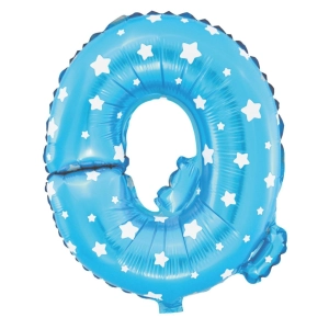 Balon foliowy Gwiazdki litera Q niebieski 40cm L