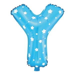 Balon foliowy Gwiazdki litera Y niebieski 40cm N