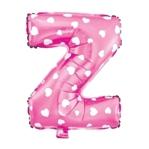 Balon foliowy Serduszka litera Z różowy 40cm N