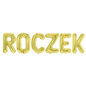 Balon foliowy napis ROCZEK złoty N