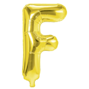Balon foliowy litera F złoty 40cm L